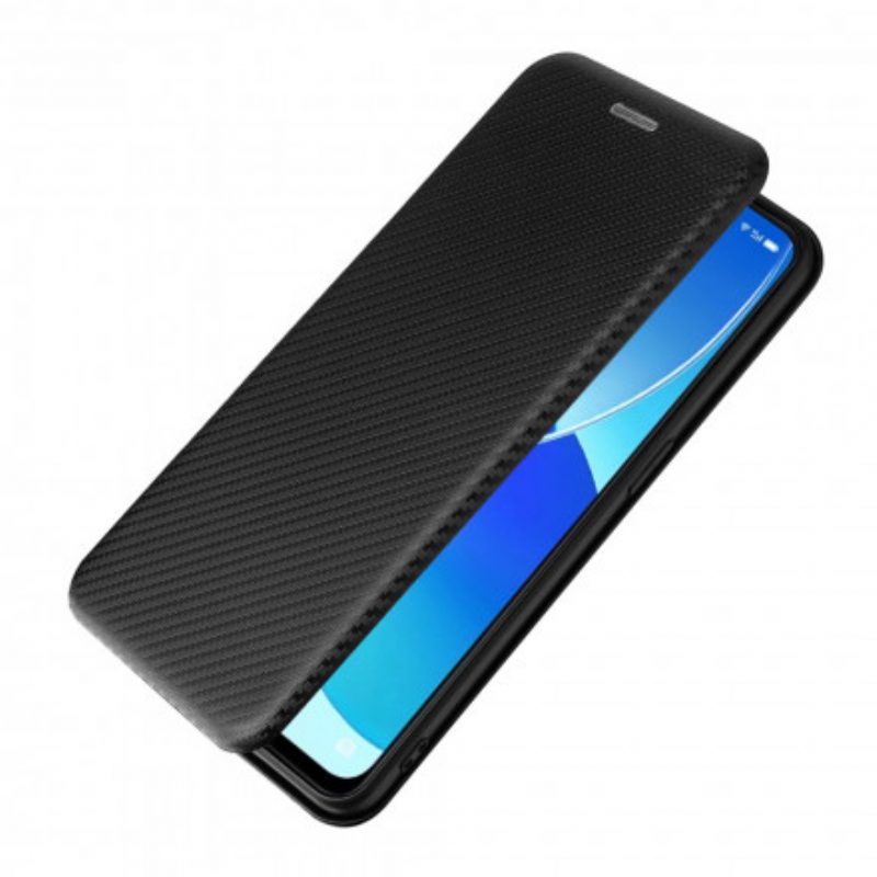 Folio Cover Oppo Reno 6 5G Custodia in pelle Silicone Colorato Al Carbonio