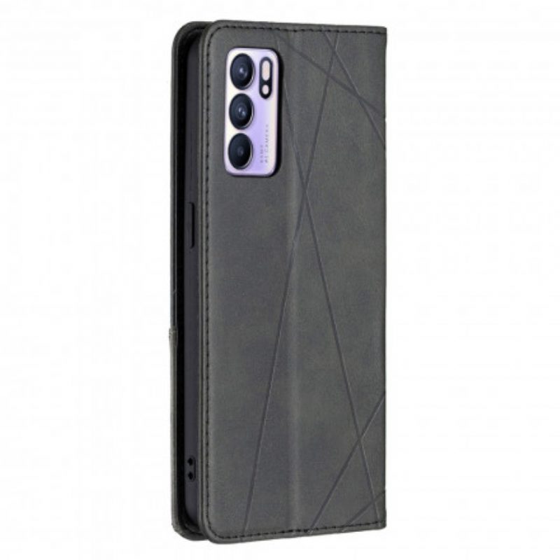 Folio Cover Oppo Reno 6 5G Custodia in pelle Stile D'artista