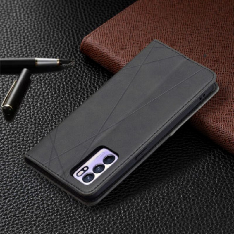 Folio Cover Oppo Reno 6 5G Custodia in pelle Stile D'artista