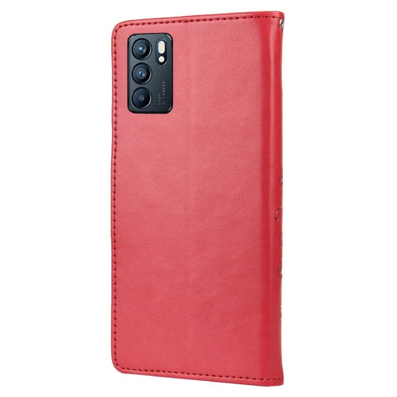 Folio Cover Oppo Reno 6 5G Farfalle E Fiori