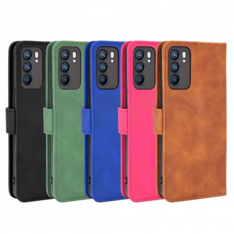 Folio Cover Oppo Reno 6 5G Tocco Di Pelle