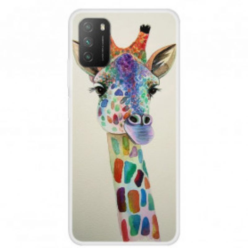 Cover Poco M3 Giraffa Colorata