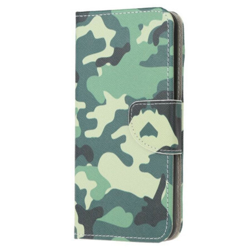 Custodia in pelle Poco M3 Camuffamento Militare