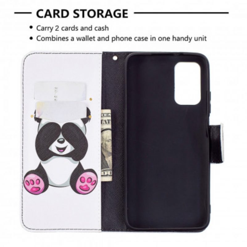 Custodia in pelle Poco M3 Divertimento Panda