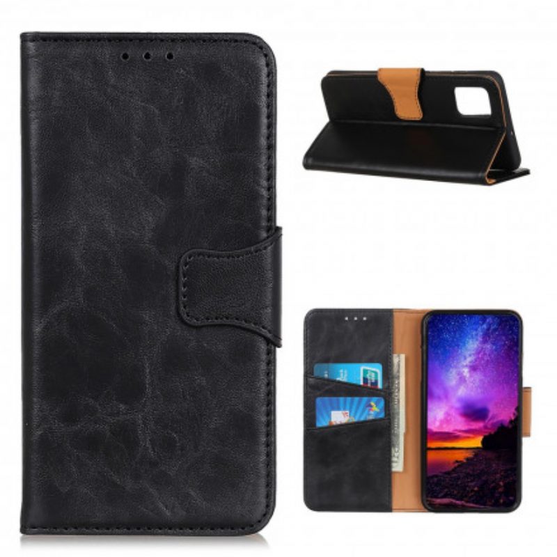 Custodia in pelle Poco M3 Folio Cover Texture Flap Magnetico