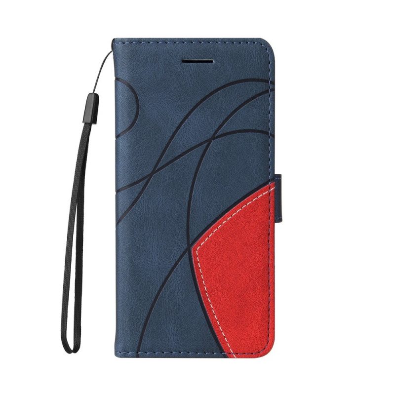 Folio Cover Realme GT2 Pro Cinturino Bicolore