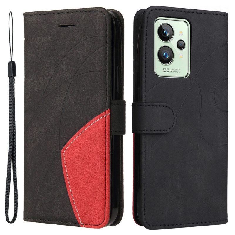 Folio Cover Realme GT2 Pro Cinturino Bicolore