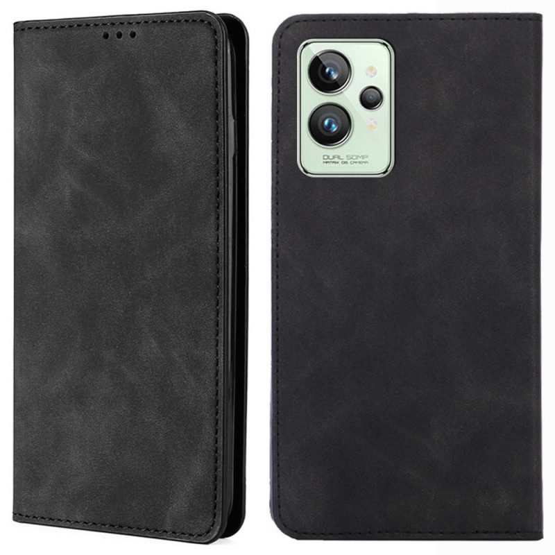 Folio Cover Realme GT2 Pro Custodia in pelle Tocco Di Pelle