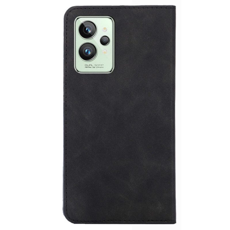 Folio Cover Realme GT2 Pro Custodia in pelle Tocco Di Pelle