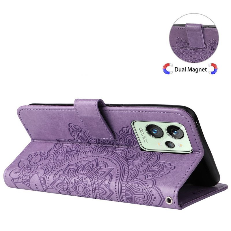 Folio Cover Realme GT2 Pro Mandala Strappy