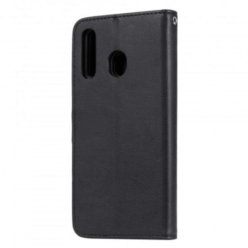 Custodia A Portafoglio Samsung Galaxy A50 Cinturino Effetto Pelle