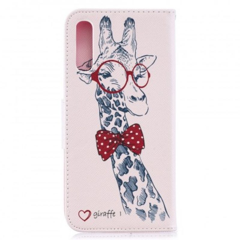 Custodia in pelle Samsung Galaxy A50 Giraffa Intelligente