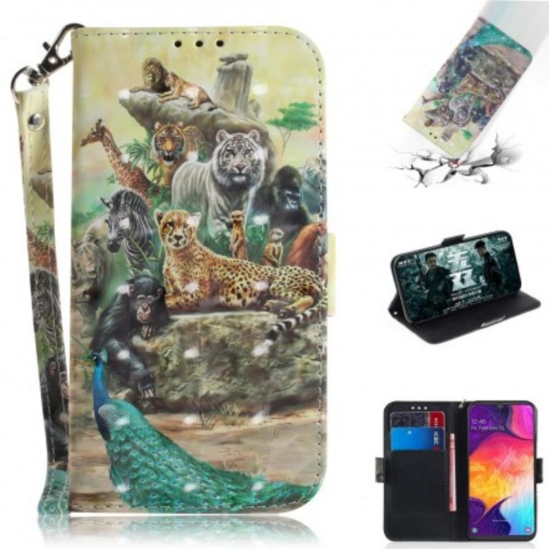 Custodia in pelle Samsung Galaxy A50 Perizoma Safari Animali