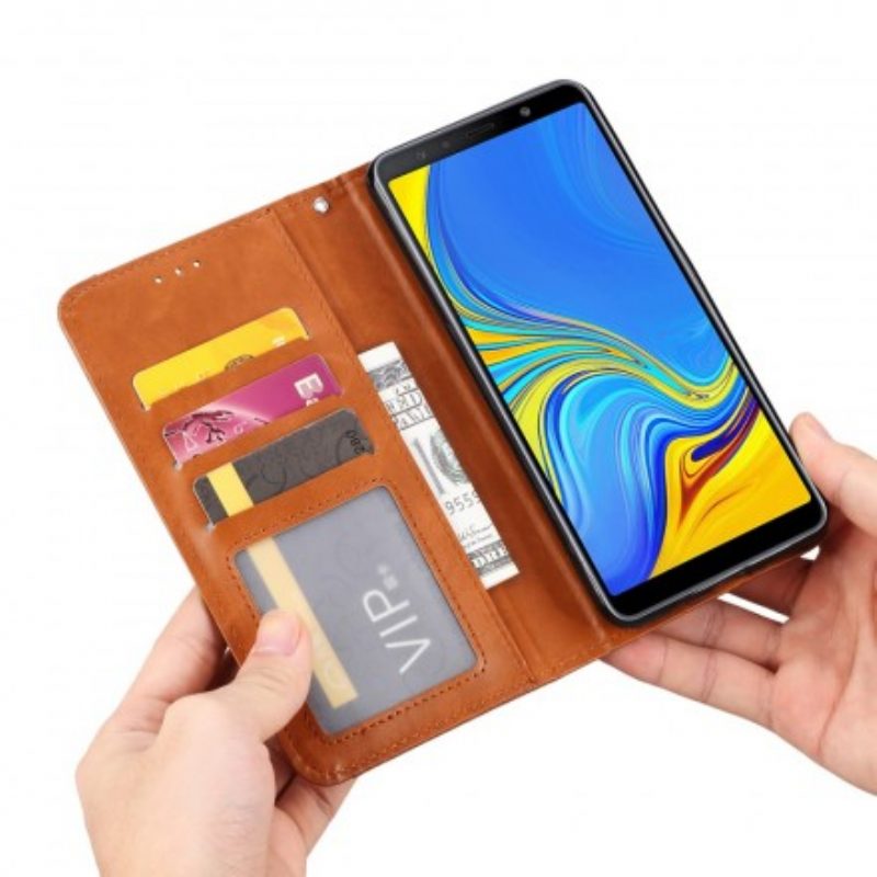 Folio Cover Samsung Galaxy A50 Custodia in pelle Portacarte In Ecopelle