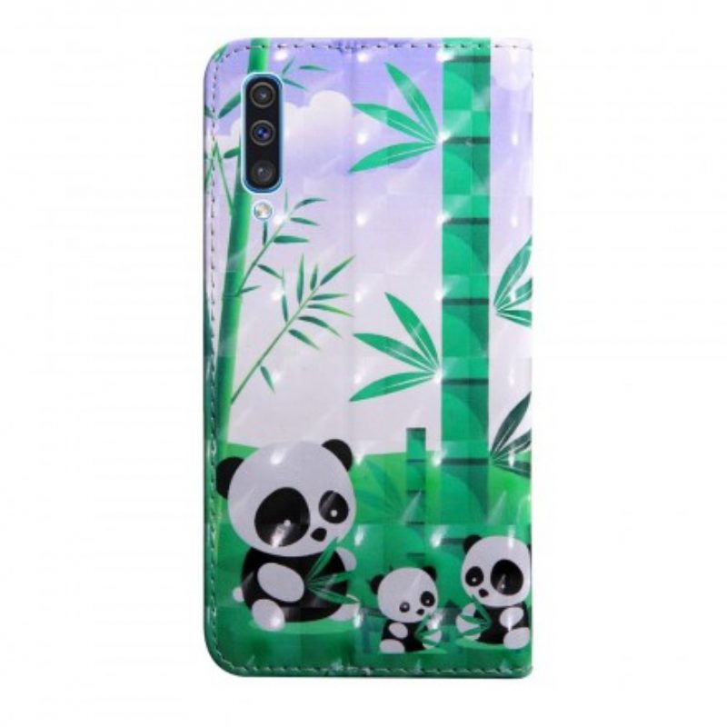 Folio Cover Samsung Galaxy A50 Famiglia Panda