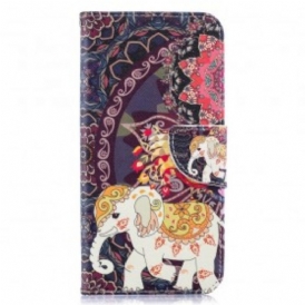 Folio Cover Samsung Galaxy A50 Mandala Di Elefanti Etnici