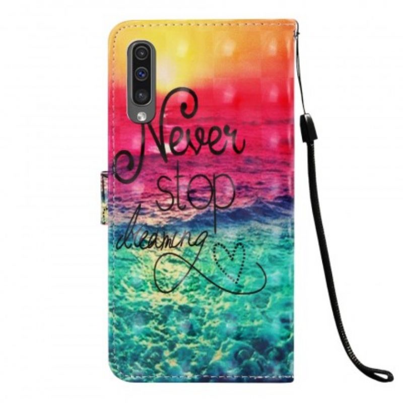 Folio Cover Samsung Galaxy A50 Non Smettere Mai Di Sognare