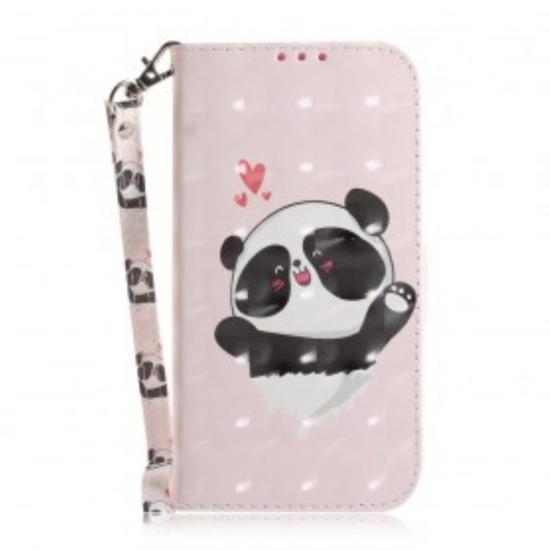 Folio Cover Samsung Galaxy A50 Panda Love Con Cordino