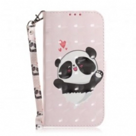 Folio Cover Samsung Galaxy A50 Panda Love Con Cordino
