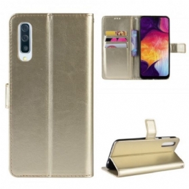 Folio Cover Samsung Galaxy A50 Quadrato In Ecopelle