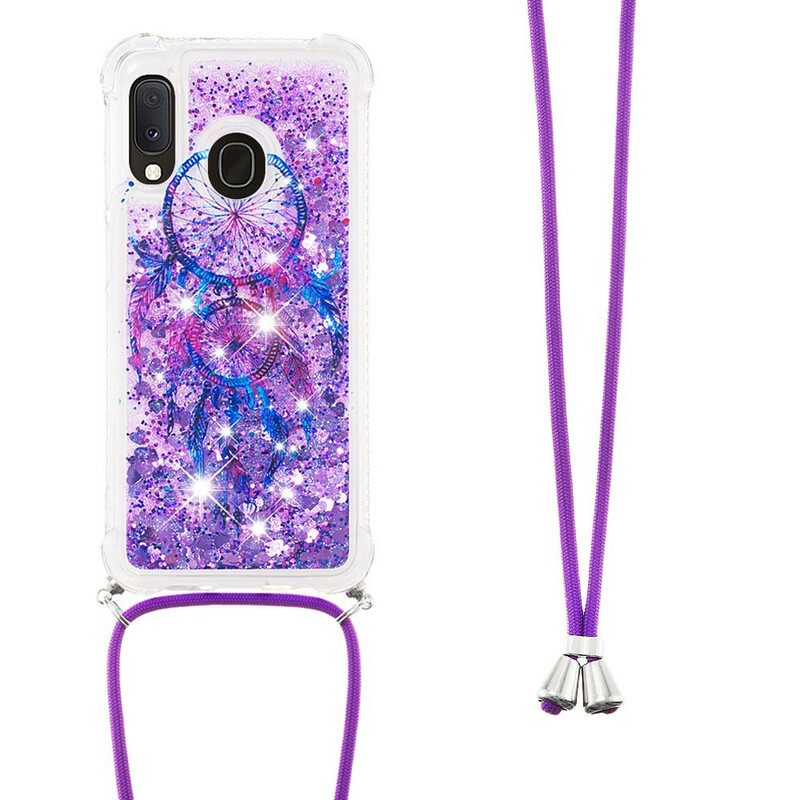 Cover Samsung Galaxy A20e Acchiappasogni Con Coulisse Con Paillettes