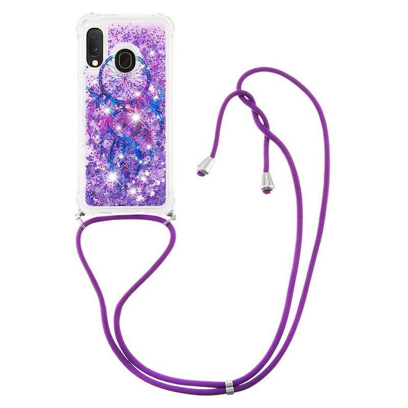 Cover Samsung Galaxy A20e Acchiappasogni Con Coulisse Con Paillettes