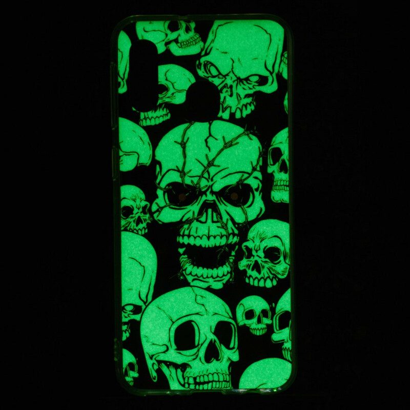 Cover Samsung Galaxy A20e Attenzione Teschi Fluorescenti