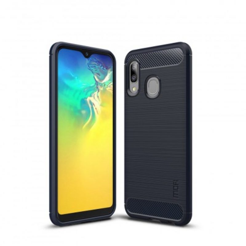 Cover Samsung Galaxy A20e Fibra Di Carbonio Spazzolata Mofi