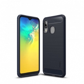 Cover Samsung Galaxy A20e Fibra Di Carbonio Spazzolata Mofi