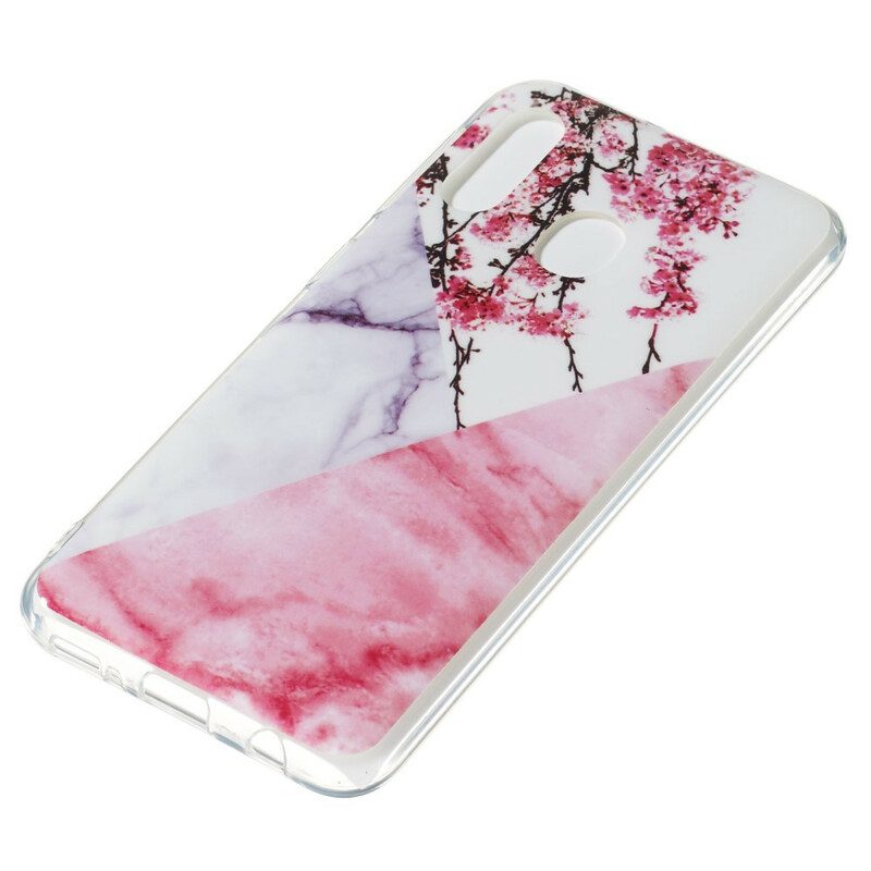 Cover Samsung Galaxy A20e Fiore Di Susino Marmorizzato