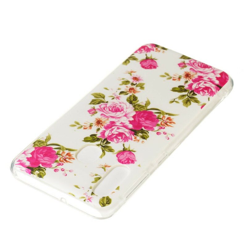 Cover Samsung Galaxy A20e Fiori Liberty Fluorescenti