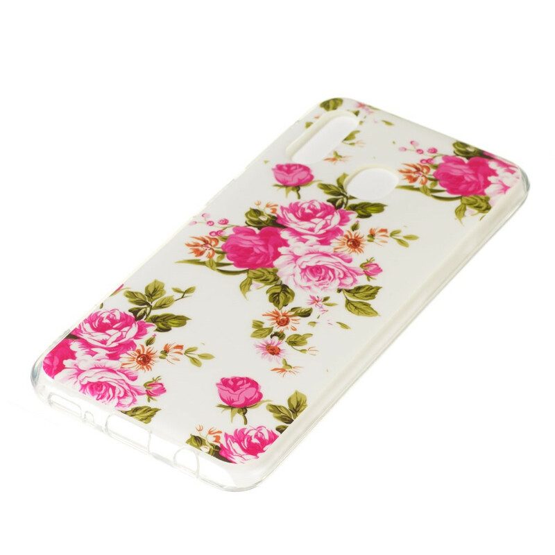 Cover Samsung Galaxy A20e Fiori Liberty Fluorescenti