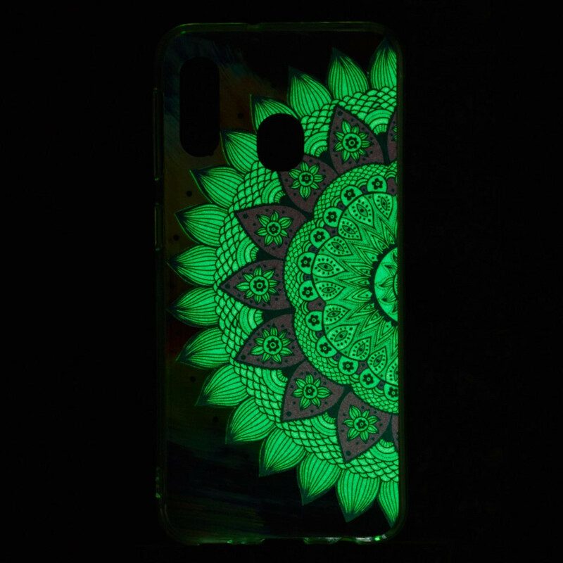 Cover Samsung Galaxy A20e Mandala Colorato Fluorescente