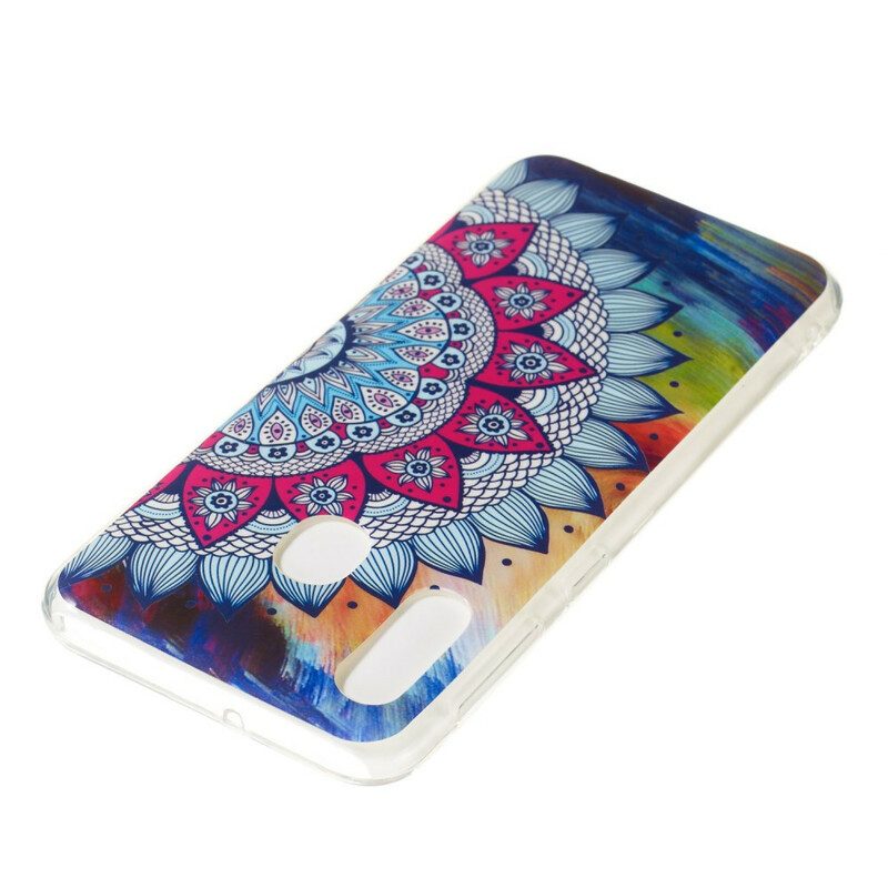 Cover Samsung Galaxy A20e Mandala Colorato Fluorescente