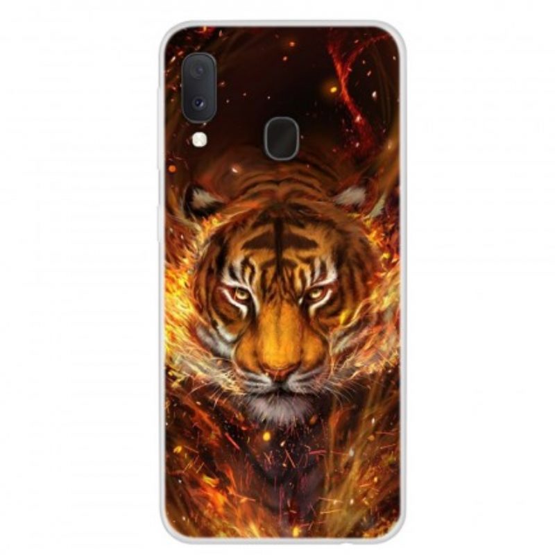 Cover Samsung Galaxy A20e Tigre Di Fuoco