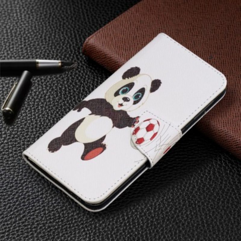 Custodia A Portafoglio Samsung Galaxy A20e Panda Calcio