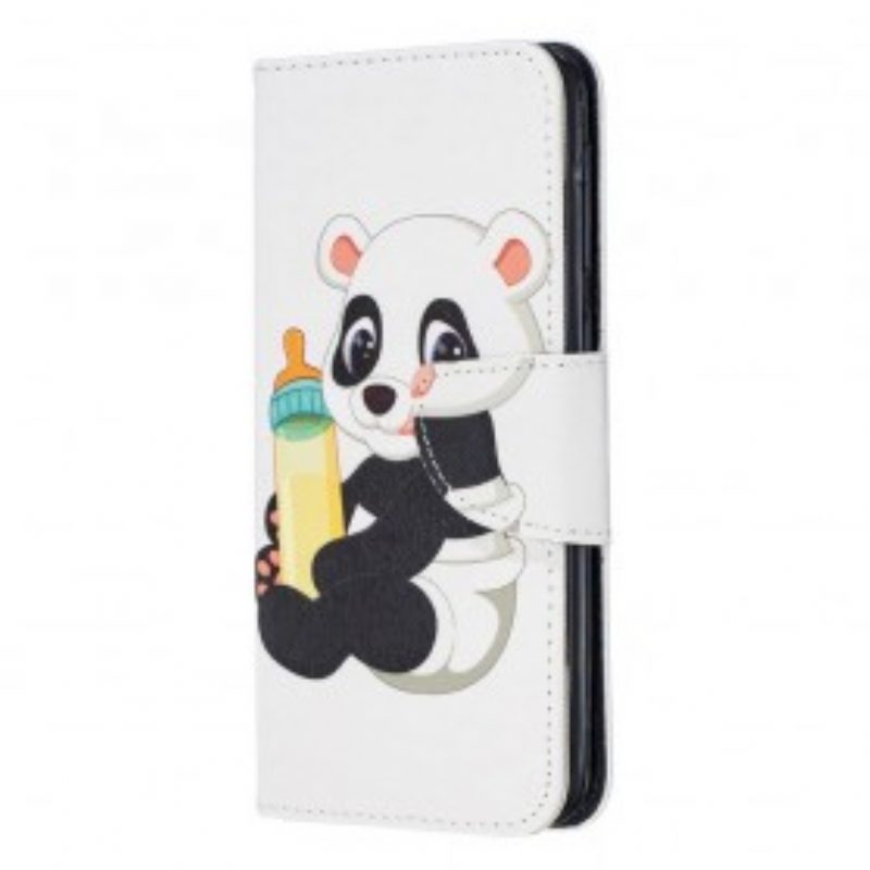 Custodia in pelle Samsung Galaxy A20e Cucciolo Di Panda