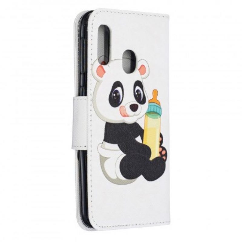 Custodia in pelle Samsung Galaxy A20e Cucciolo Di Panda