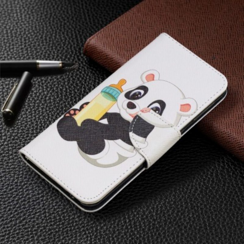 Custodia in pelle Samsung Galaxy A20e Cucciolo Di Panda