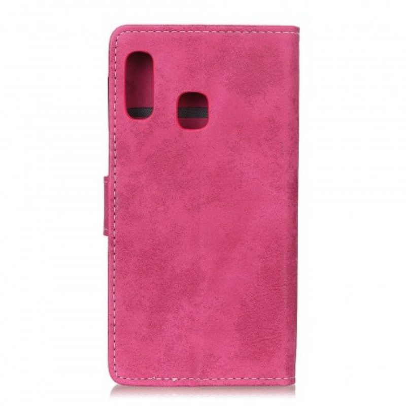 Custodia in pelle Samsung Galaxy A20e Effetto Pelle Vintage