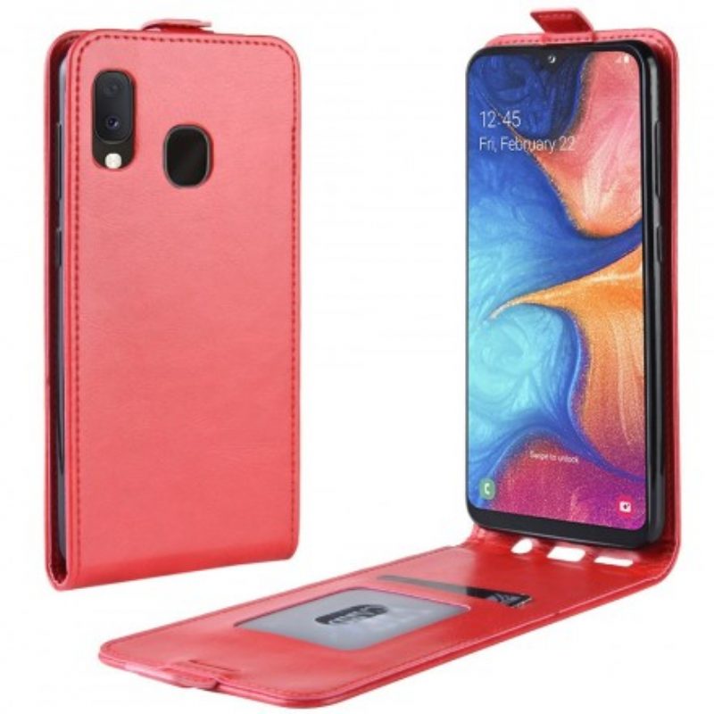 Custodia in pelle Samsung Galaxy A20e Folio Cover Effetto Pelle Pieghevole