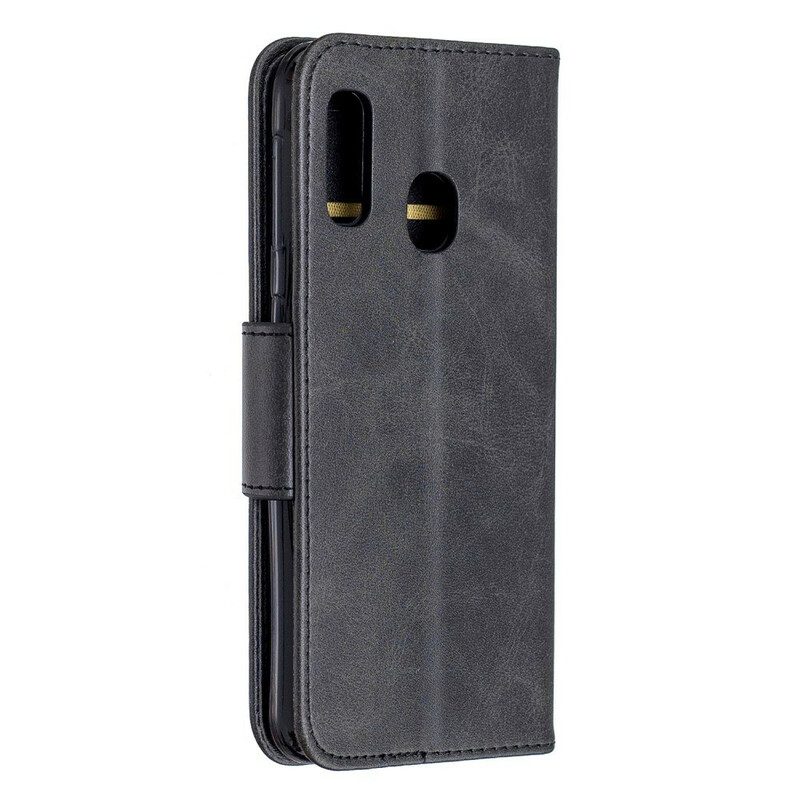 Custodia in pelle Samsung Galaxy A20e Folio Cover Lembo Liscio Obliquo