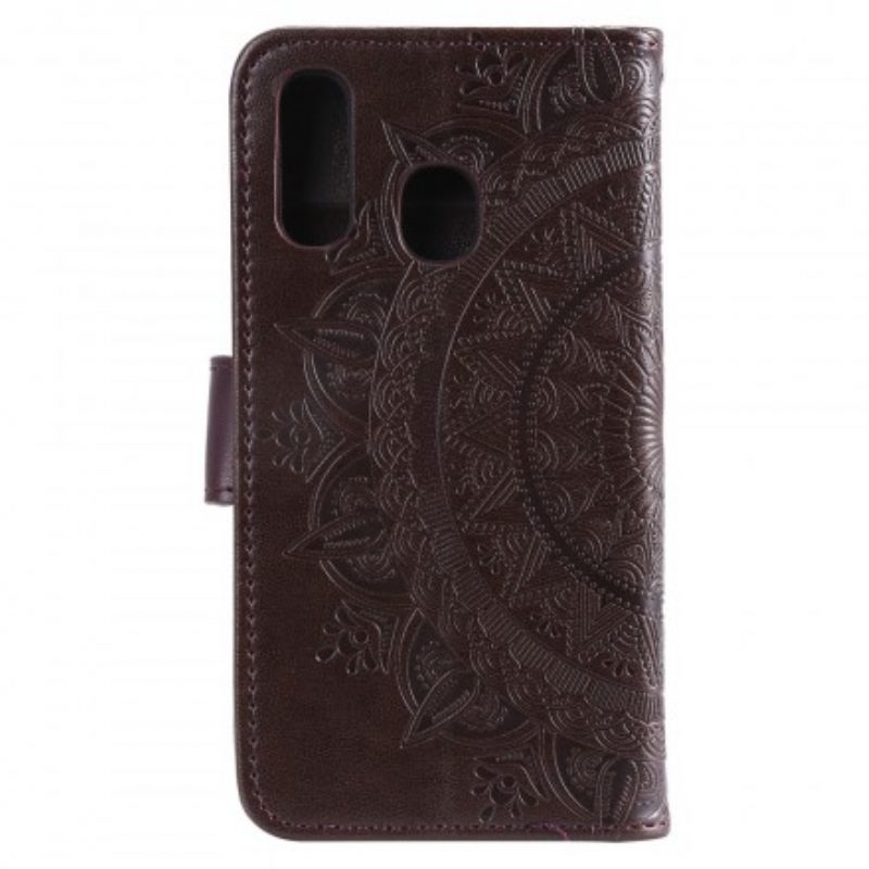 Custodia in pelle Samsung Galaxy A20e Mandala Del Sole