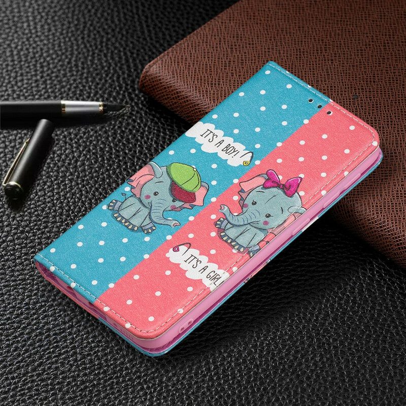 Folio Cover Samsung Galaxy A20e Custodia in pelle Elefantini