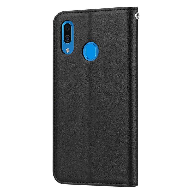 Folio Cover Samsung Galaxy A20e Custodia in pelle Portacarte In Ecopelle