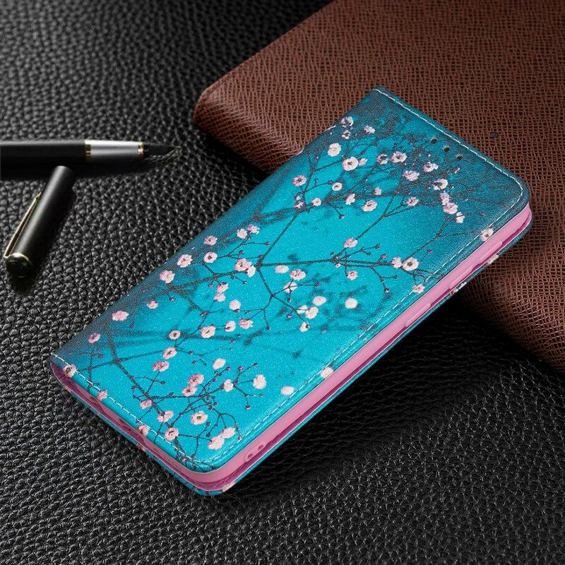 Folio Cover Samsung Galaxy A20e Custodia in pelle Rami Fioriti