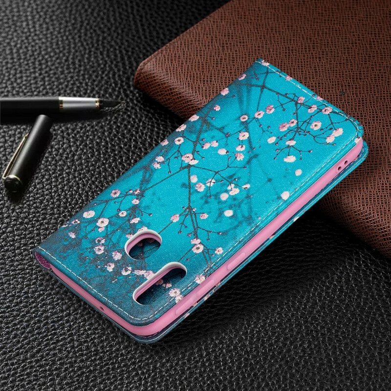 Folio Cover Samsung Galaxy A20e Custodia in pelle Rami Fioriti