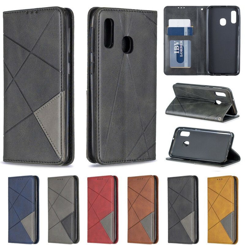 Folio Cover Samsung Galaxy A20e Custodia in pelle Stile D'artista