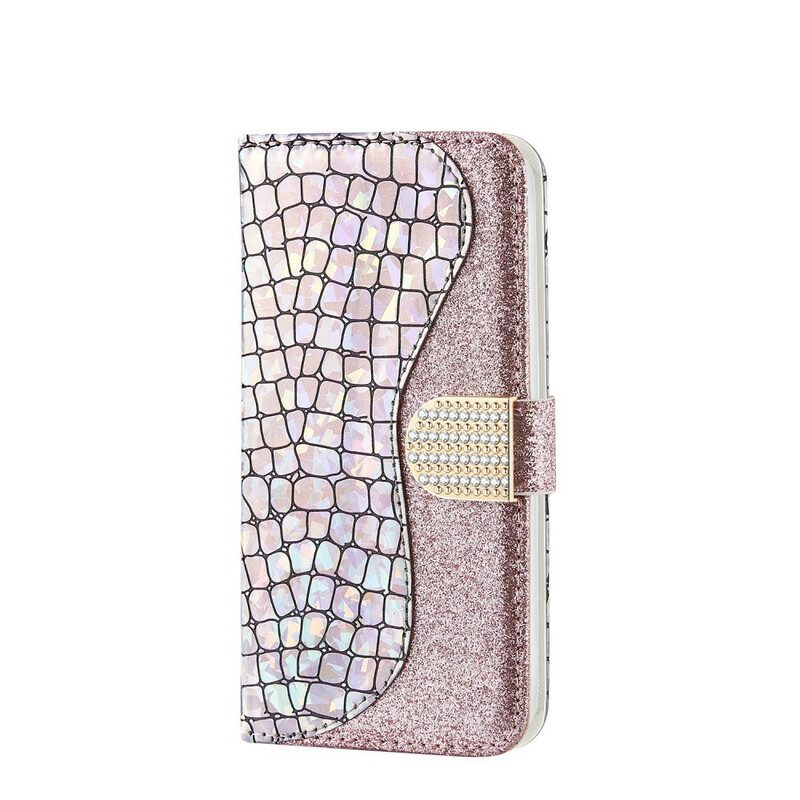 Folio Cover Samsung Galaxy A20e Diamanti Coccodrillo