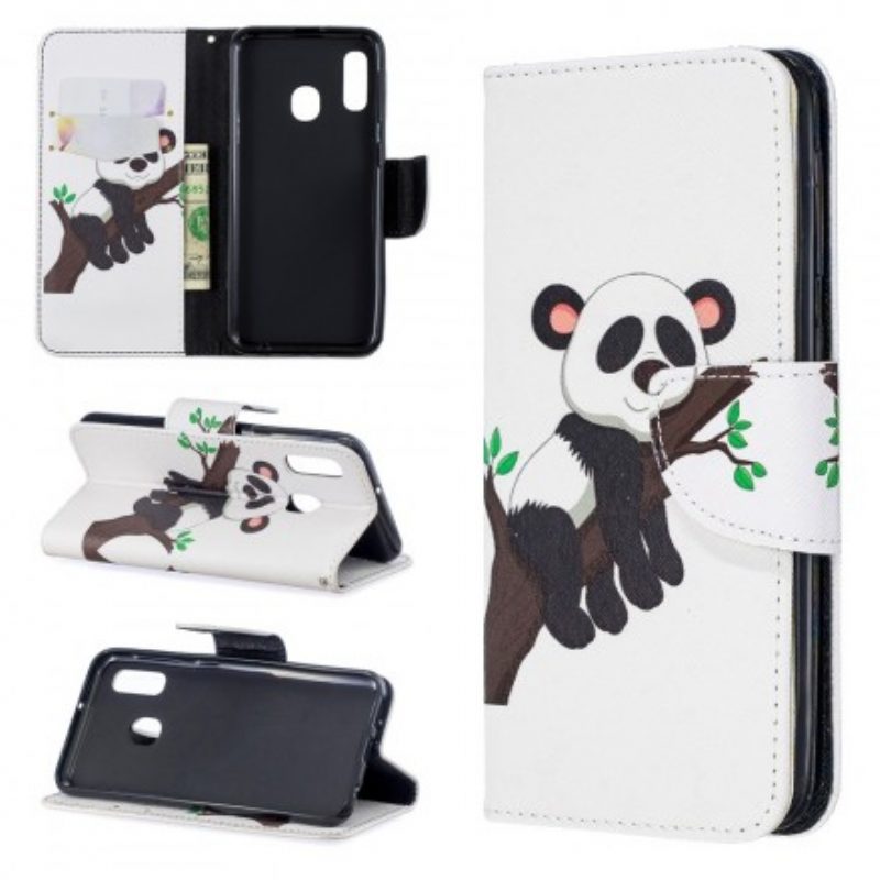 Folio Cover Samsung Galaxy A20e Panda Pigro